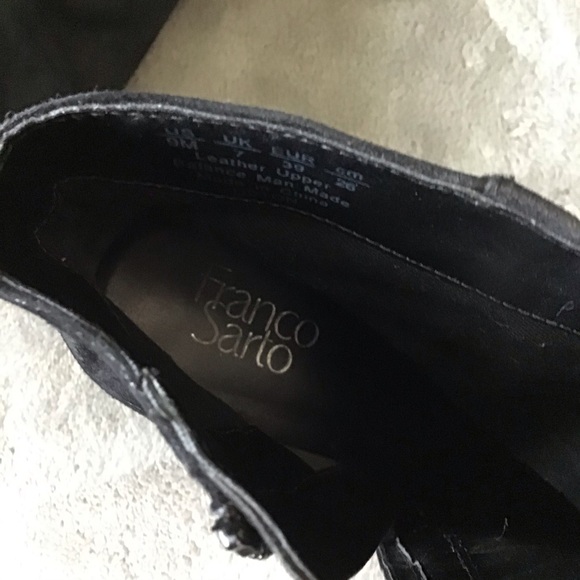 Franco Sarto suede black  bootie 9 - Picture 6 of 6